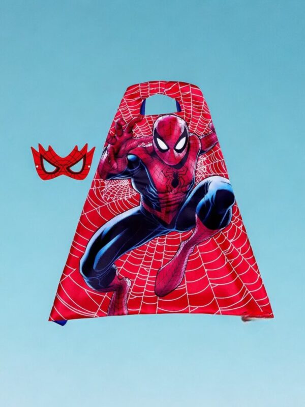 Kids Spiderman Cape and Mask - 5-8yrs